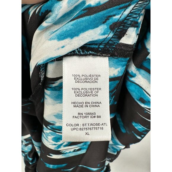 Derek Lam For Design Nation Dress XL Blue & Black Sleeveless Mini Bubble Hem - Picture 6 of 7